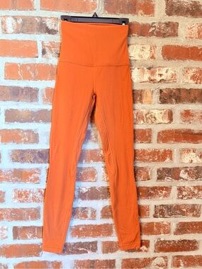 P120 - lululemon athletica High-Waist Burnt Orange Double Lined Align Leggings